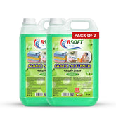 BSOFT Fabric Softener Concentrated Liquid With Fresh Green Fragrance 5L Long-Lasting Freshness, Gentle Soft Care for Clothes, Safe for All Fabrics (2Pcs)