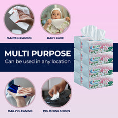 BSOFT Super Soft Facial Tissues – 1000 Sheets, 3Ply, Pack of 8 Boxes | Ultra-Soft, Strong & Absorbent Tissue Paper for Home, Office & Everyday Use