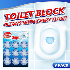 Charm Toilet Block – 9pcs Blue