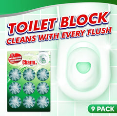Charm Toilet Block – 9pcs Green