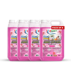 BSOFT Fabric Softener Concentrated Liquid With Rose Musk Fragrance 25L Long-Lasting Freshness, Gentle Soft Care for Clothes, Safe for All Fabrics (Pack of 4)