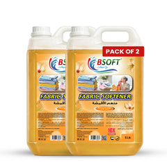 BSOFT Fabric Softener Concentrated Liquid With Sunny Orange Fragrance 5L Long-Lasting Freshness, Gentle Soft Care for Clothes, Safe for All Fabrics (2Pcs)