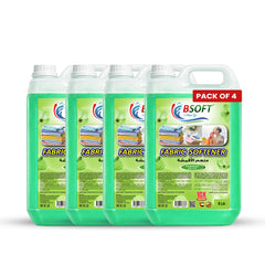 BSOFT Fabric Softener Concentrated Liquid With Fresh Green 5L Long-Lasting Freshness, Gentle Soft Care for Clothes, Safe for All Fabrics (Pack of 4)