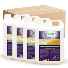 BSOFT Disinfectant Floor Cleaner Lavender - 5-Liter Pack of 4, Elevate Your Home Hygiene