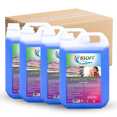 BSOFT Fabric Softener Blue 5 Liters (Pack of 4) - Ultra-Soft and Fresh Laundry Every Time