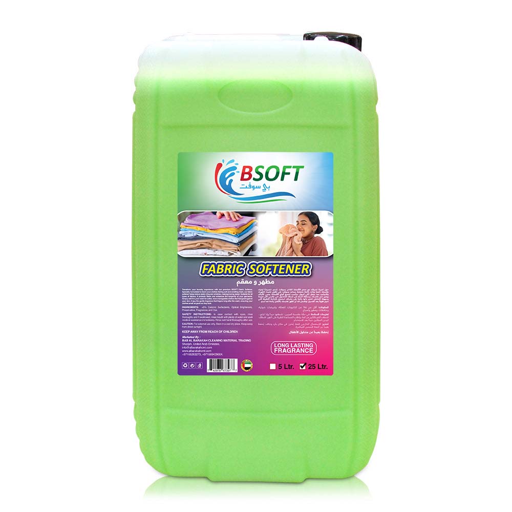 BSOFT Fabric Softener Long Lasting Freshness with Bergamot Aroma, 25 Liters