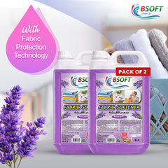BSOFT Fabric Softener Concentrated Liquid With Royal Lavender Fragrance 5L Long-Lasting Freshness, Gentle Soft Care for Clothes, Safe for All Fabrics (2Pcs)