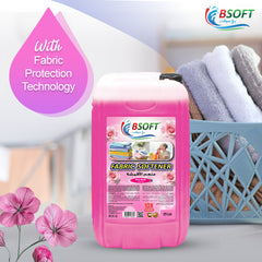BSOFT Fabric Softener Concentrated Liquid With Rose Musk Fragrance 25L