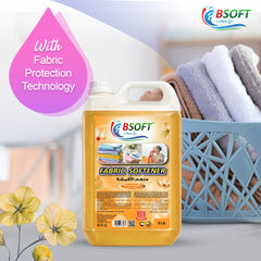 BSOFT Fabric Softener Concentrated Liquid With Sunny Orange Fragrance 5L