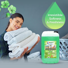 BSOFT Fabric Softener Concentrated Liquid With Fresh Green Fragrance 25L Long-Lasting Freshness, Gentle Soft Care for Clothes, Safe for All Fabrics