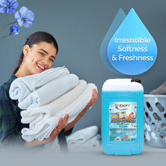 BSOFT Fabric Softener Concentrated Liquid With Blue Musk Fragrance 25L Long-Lasting Freshness, Gentle Soft Care for Clothes, Safe for All Fabrics
