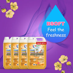 BSOFT Fabric Softener Concentrated Liquid With Sunny Orange Fragrance 5L 4PCS Catton