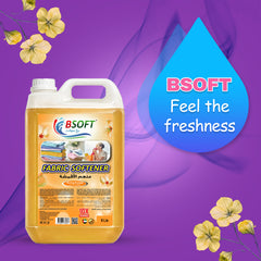 BSOFT Fabric Softener Concentrated Liquid With Sunny Orange Fragrance 5L