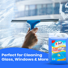 BSOFT Glass Cleaner with Jasmine Fragrance, 5 Liters Gallon