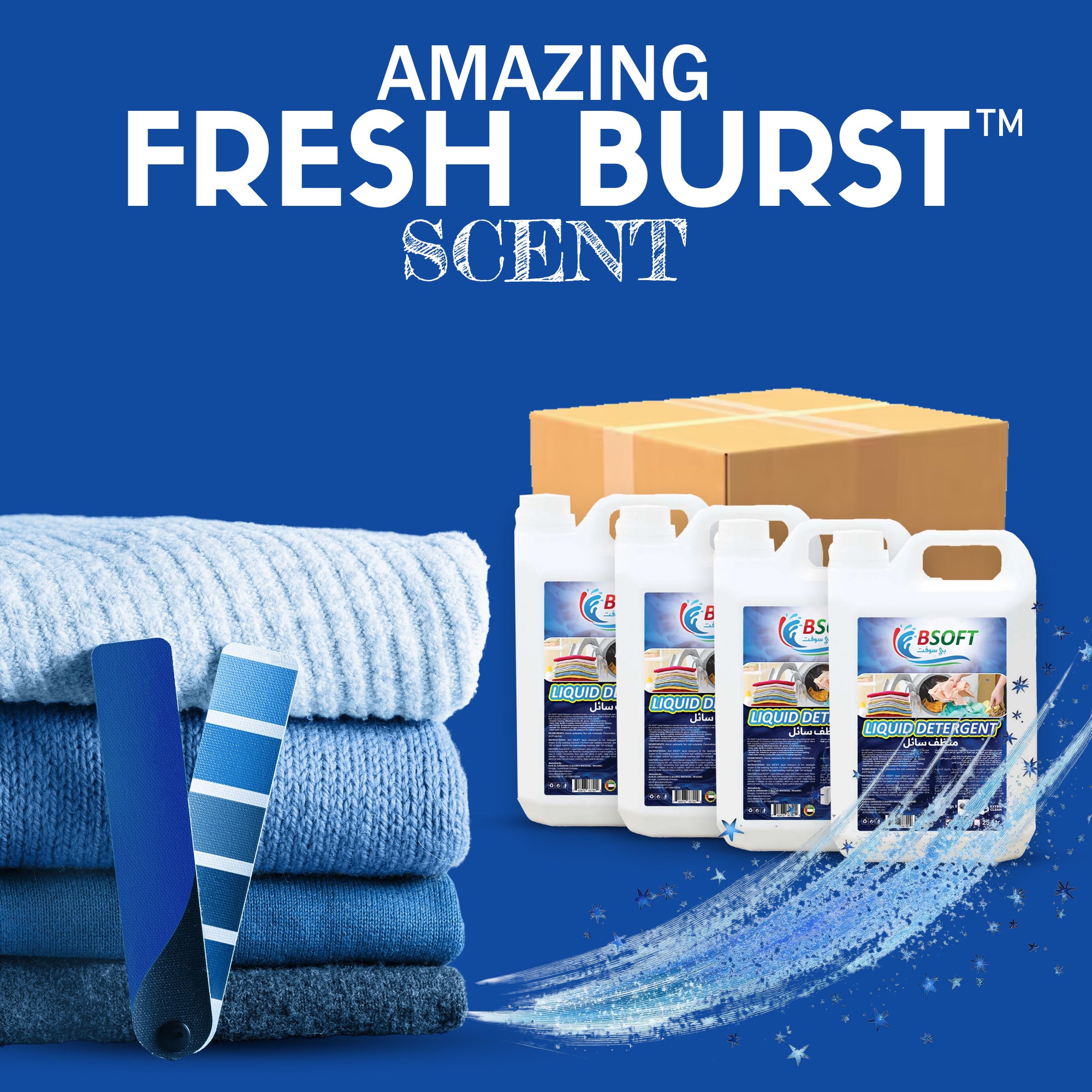 BSOFT Laundry Detergent Liquid 5Litre Blissful Scent 4in1 Dual Pack