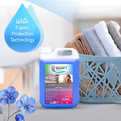 BSOFT Blue Fabric Softener with Long Lasting Freshness, 5 Litre