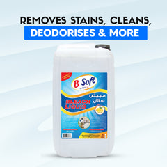 BSOFT Premium Quality Bleach Liquid 25 Liter – Your Ultimate Multi-Purpose Cleaning Solution with a Refreshing Lemon Scent