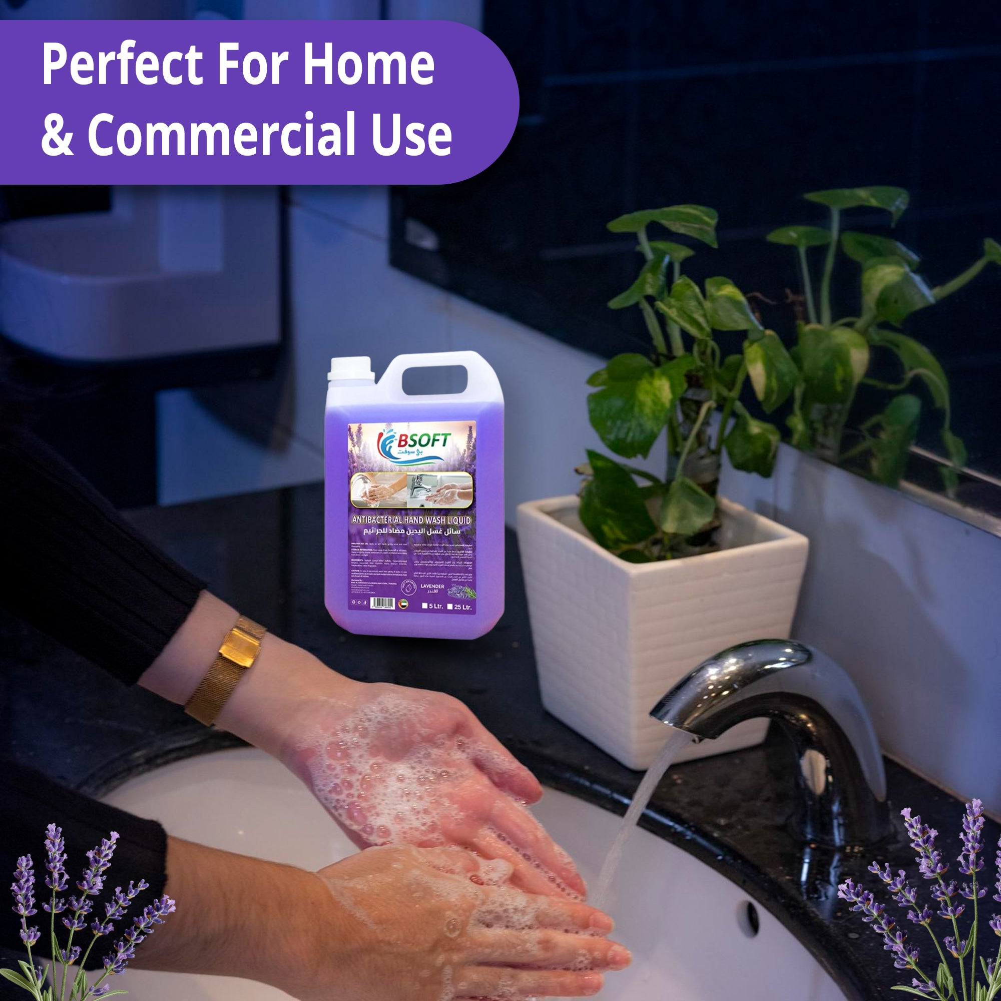 BSOFT Handwash Lavender Liquid 5 Liter
