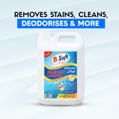 BSOFT Premium Quality Bleach Liquid, Multi Purpose With Lemon Scent, 5 Liters