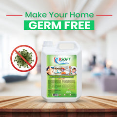 BSOFT Premium Quality Antiseptic & Disinfectant Liquid 5 Liters, Your Ultimate Solution for a Safer and Healthier Environment!