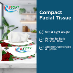 BSoft Facial Tissue 600 Sheets 2-Ply (Pack of 30)