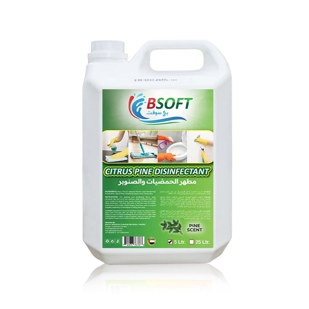 BSOFT Citrus Pine Disinfectant Floor Cleaner Liquid 5 Liters